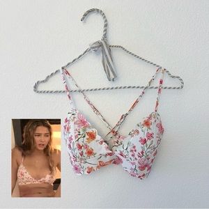 H&M Scalloped Floral Bikini Size 4